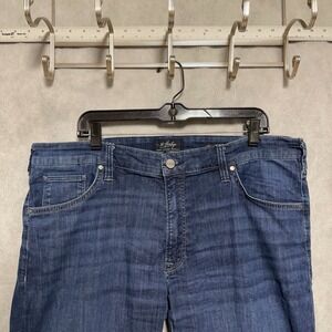 34 Heritage Jeans Men 38X32 Blue Denim Courage Mid Rise Straight‎ Stretch Casual